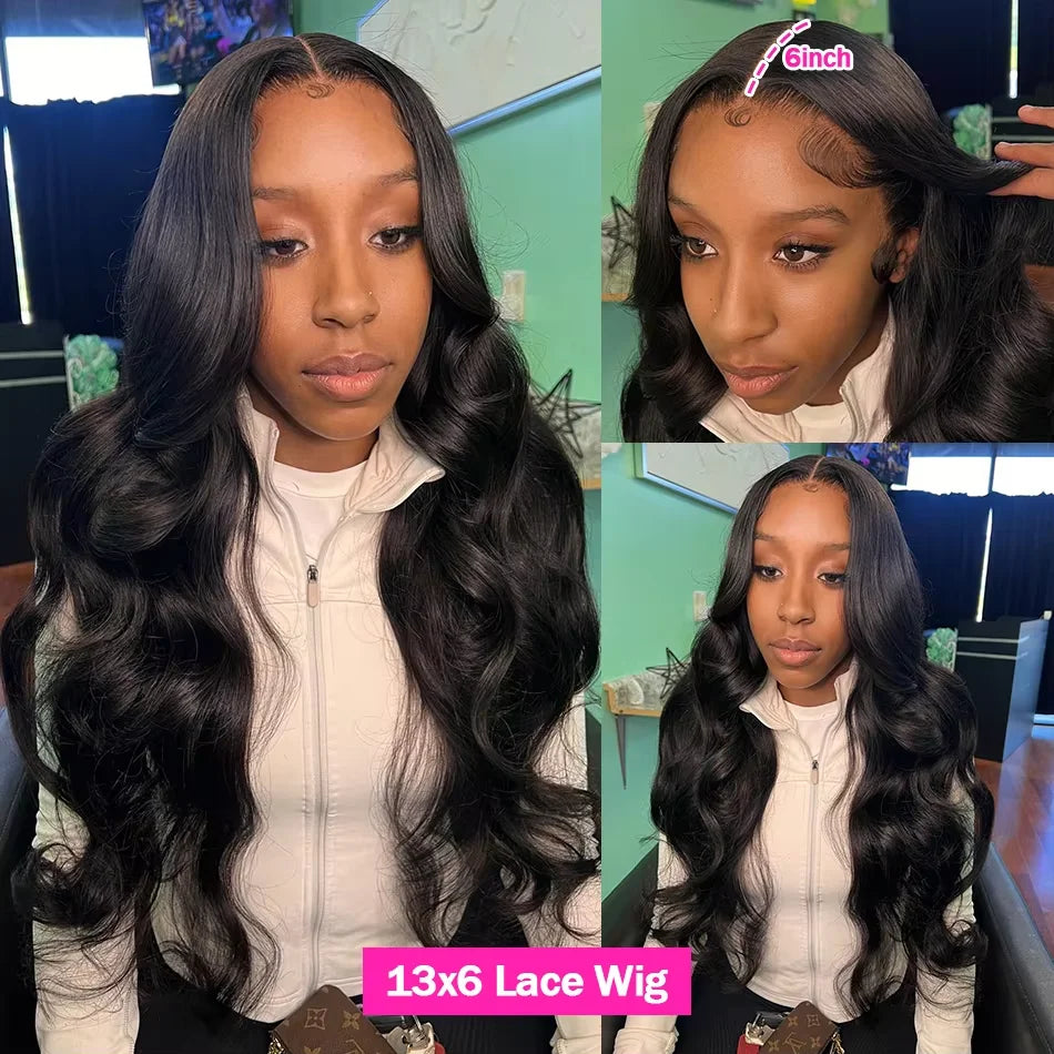 250% Density 30 Inch Body Wave 13x4 13x6 HD Lace Frontal Human Hair Wig For Women Burmese Glueless Front Wig Pre Pluck