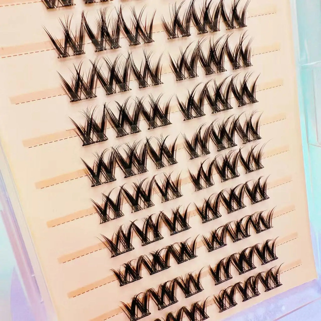 Beginner Friendly 10 Rows Glue-free Lash Cluster False Eyelashes for Parties and Photos