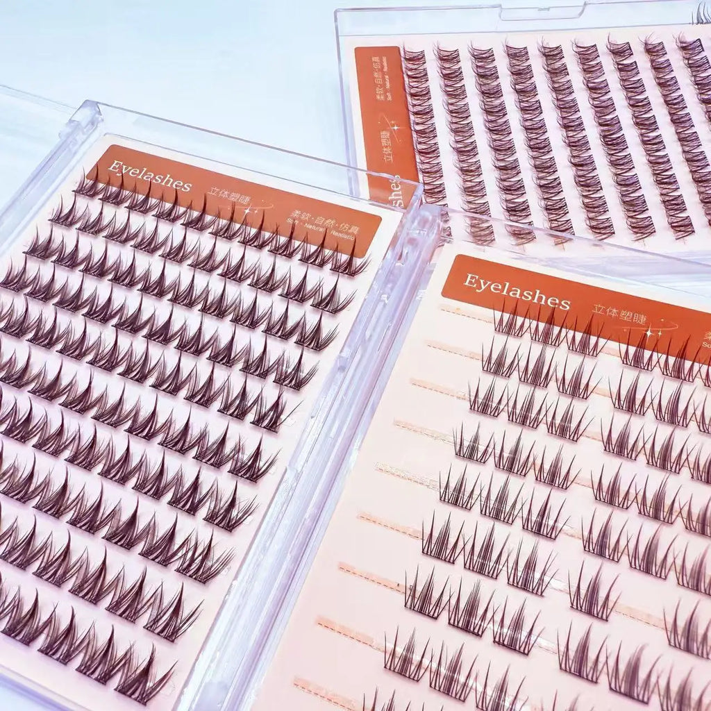 Beginner Friendly 10 Rows Glue-free Lash Cluster False Eyelashes for Parties and Photos