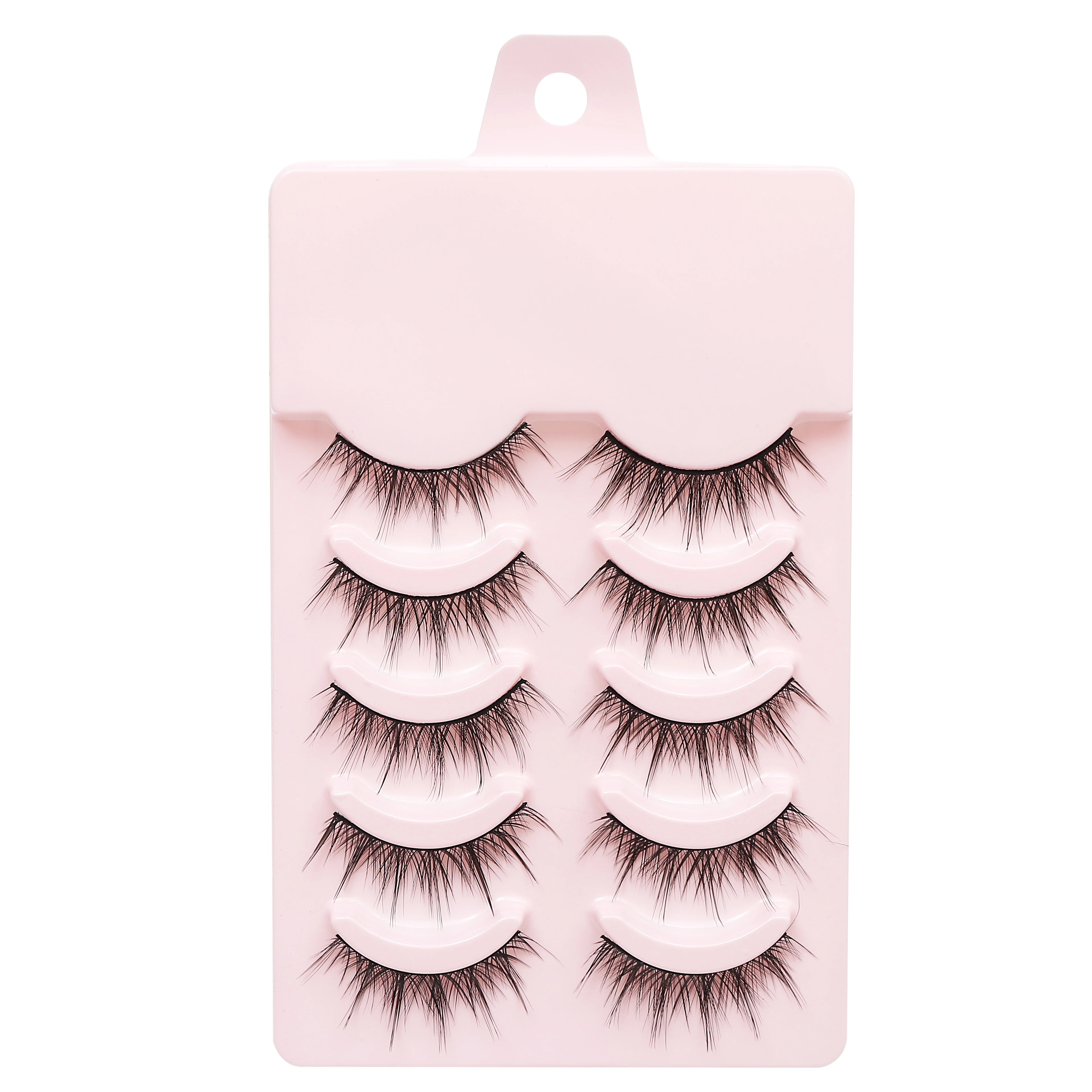 New 5 Pairs Manga Lashe Soft Natural Eyelashes Thick False Eyelashes Demon Eyelashes Daily Dating Makeup Eyelashes Lashes Wispy