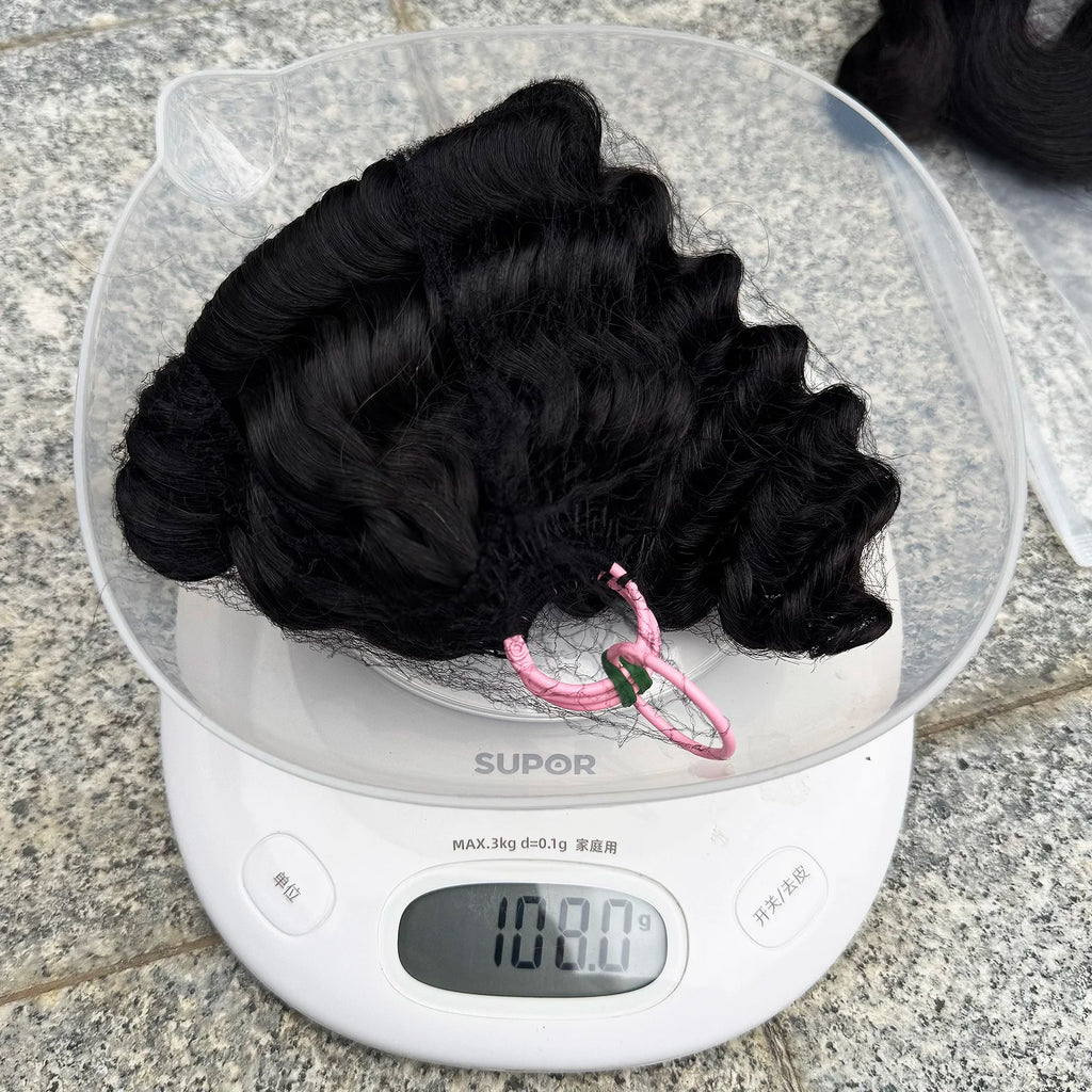 Feather Crochet Human Hair Pre-Separated Curly Bulk Hair for Braiding Human Hair Knotless Crochet Hair Extensions 14-18inch