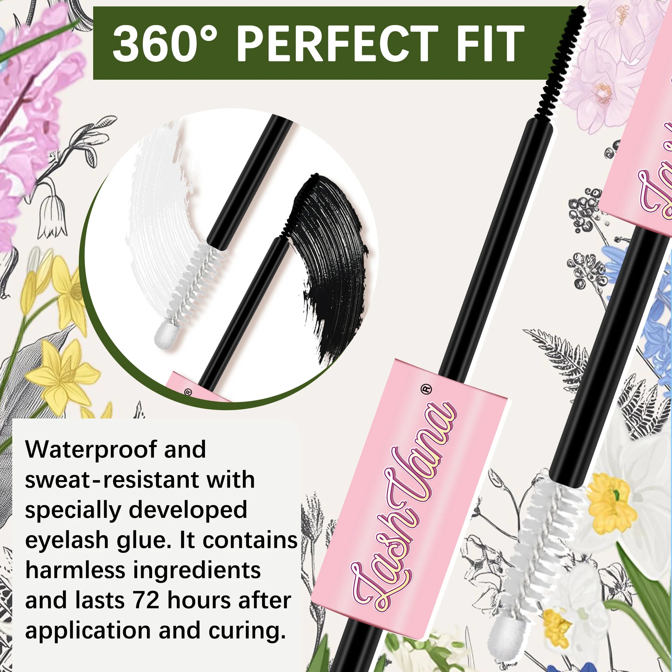 LASHVANA Lash Clusters Kit DIY Lash Extension Kit Individual Lashes Cluster with Lash Bond & Seal & Remover EyeLashes Extension