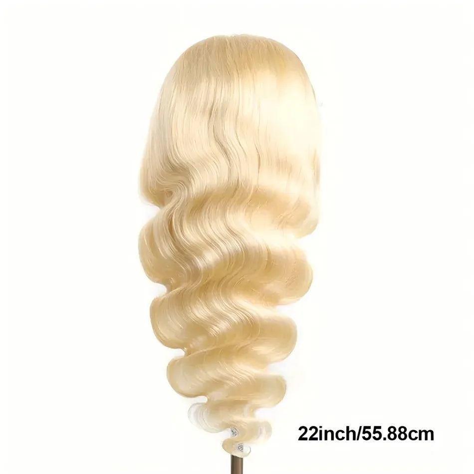 613 Hd Lace Frontal Wig 13x6 Body Wave Human Hair Wigs Brazilian 220 Density Pre Plucked Blonde Transparent Lace Front Wig 30 In