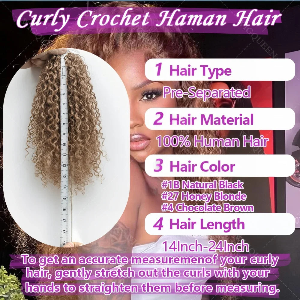 Gorgeuos Ocean Wave Human Hair Crochets 60g