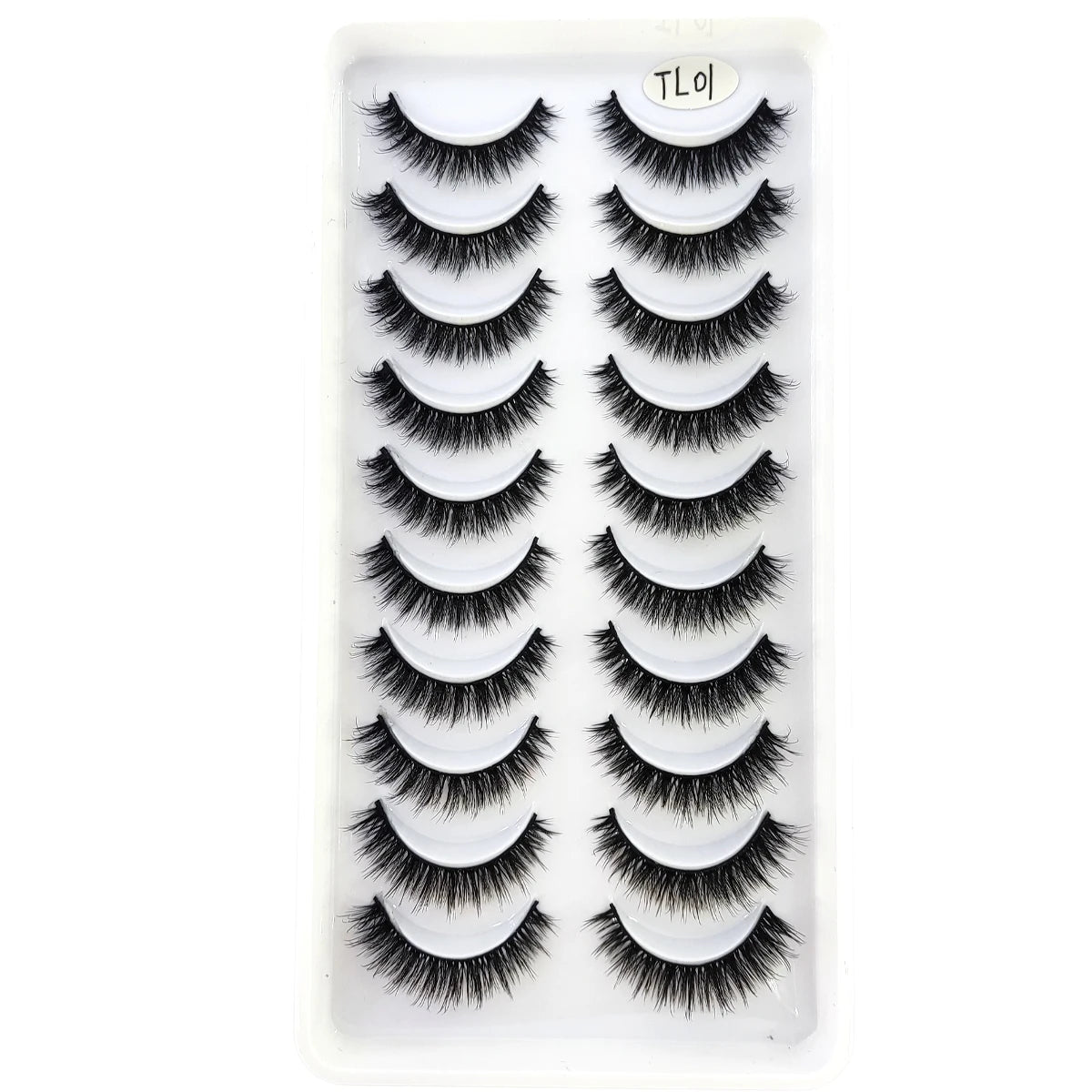 HBZGTLAD 10 pairs of natural fake eyelashes 3D artificial mink eyelashes soft eyelashes extended fake eyelashes long mink eyelas