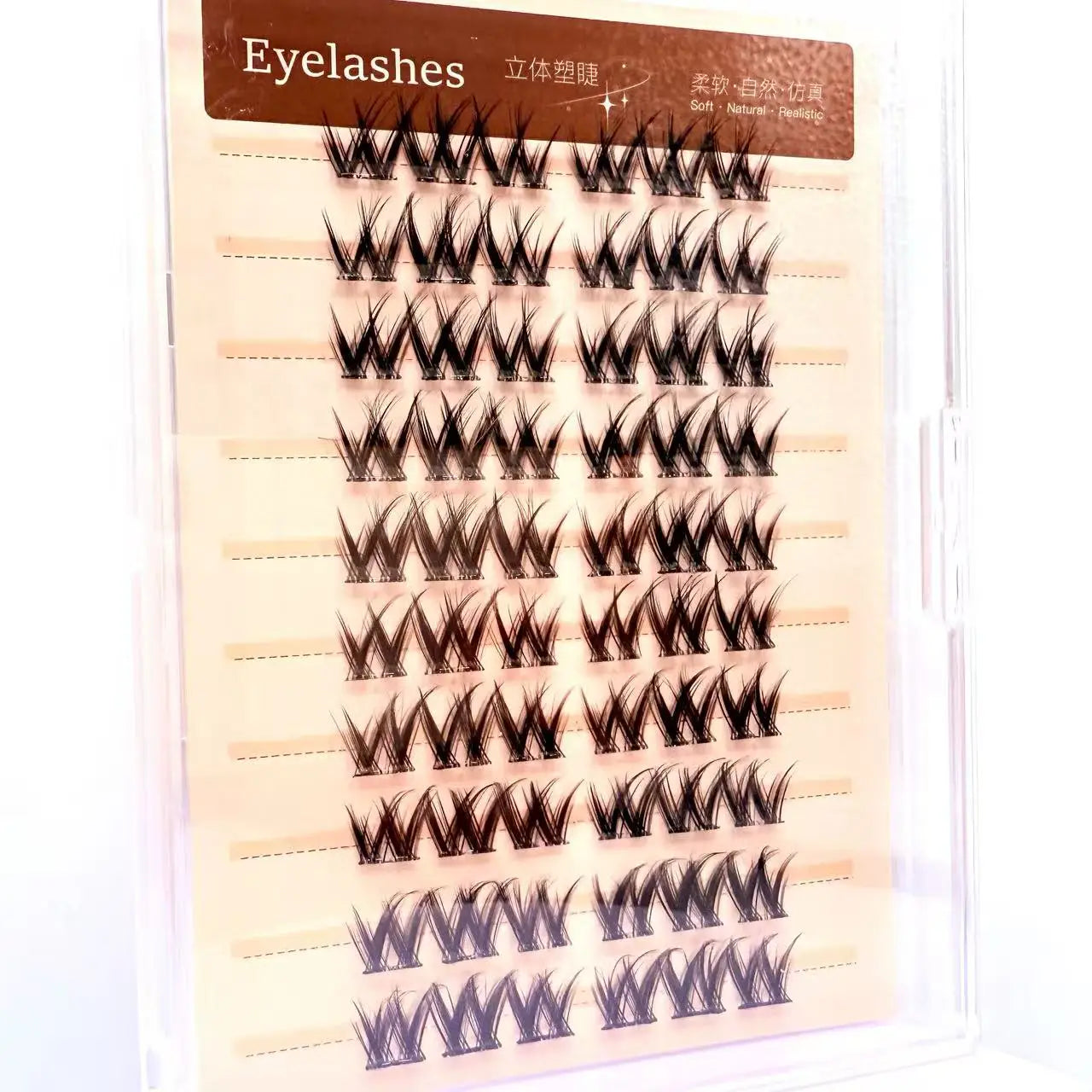 Beginner Friendly 10 Rows Glue-free Lash Cluster False Eyelashes for Parties and Photos