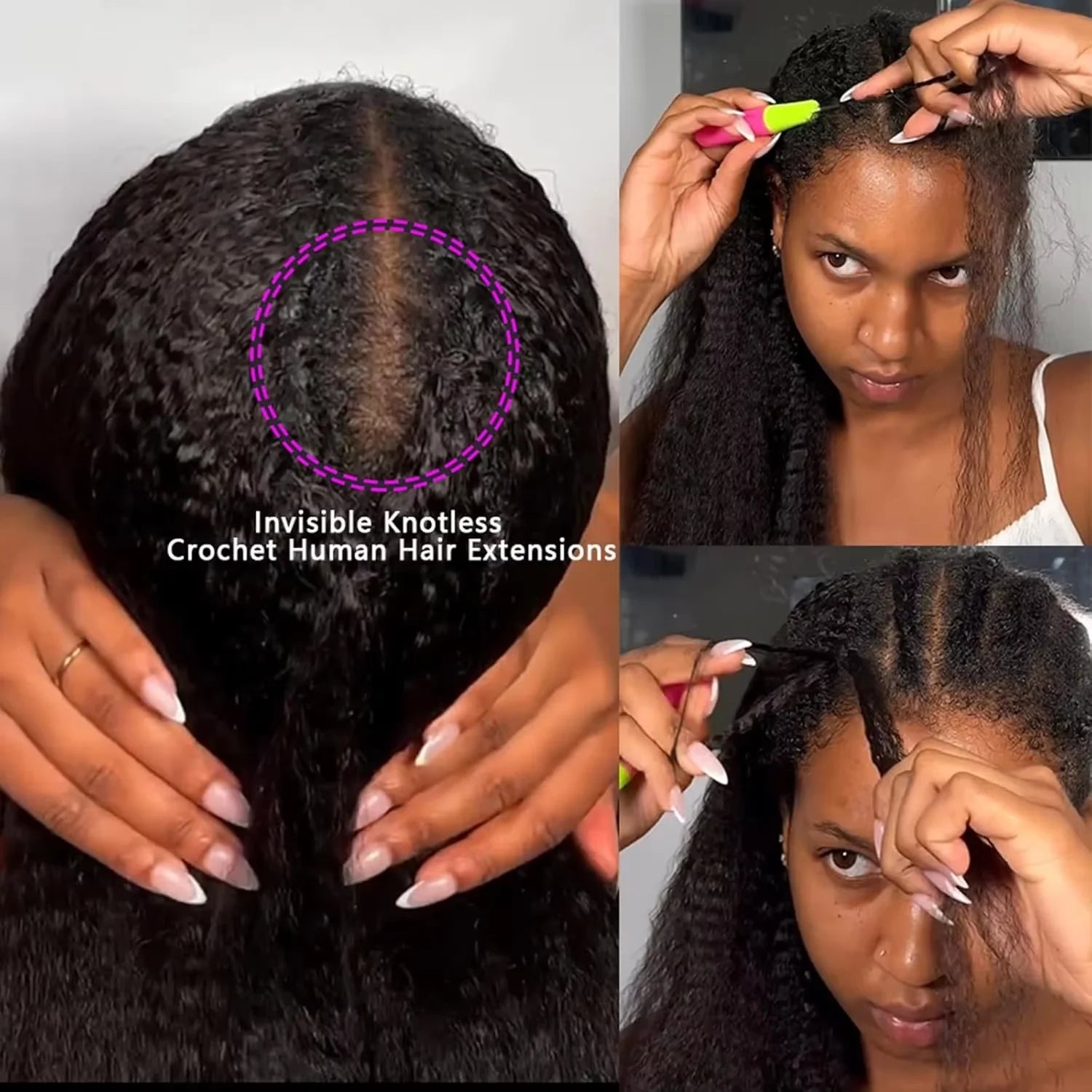 5 Pack Burmese Curly Crochet Hair Knotless Feather Pre-Separated Crochet Braids Light Weight Reusable Brazilian Hair Extension