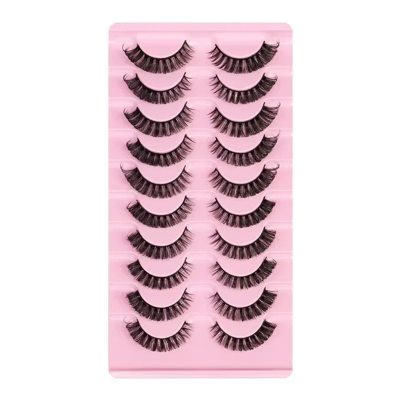 10Pairs 3D Mink Lashes russian strip lash Dramatic False Eyelashes Faux Cils Makeup Wholesale Fake Eyelash Extension maquiagem