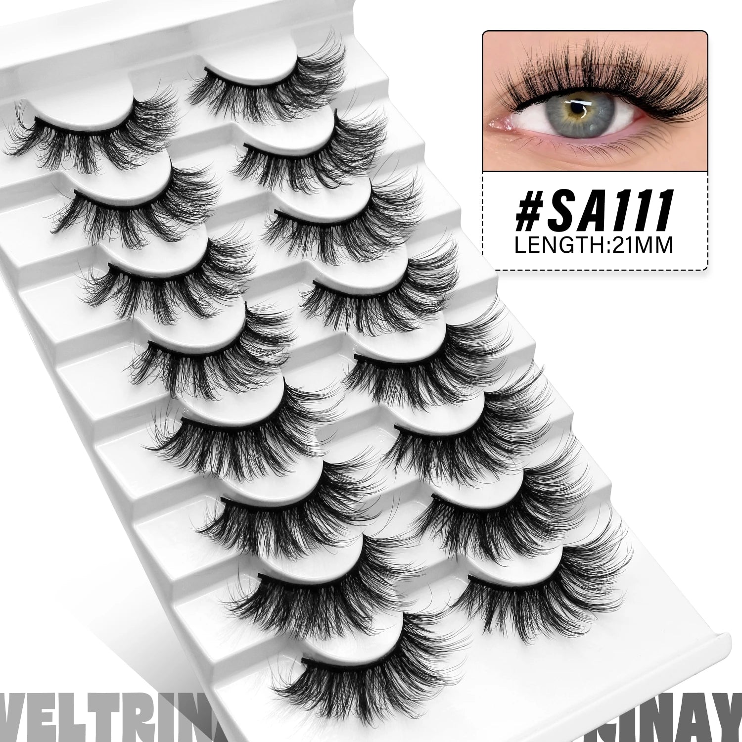 Veltrinay Lashes Mink False Eyelashes Natural Wispy Lashes Soft Faux Mink Lashes Plush False Lashes Makeup