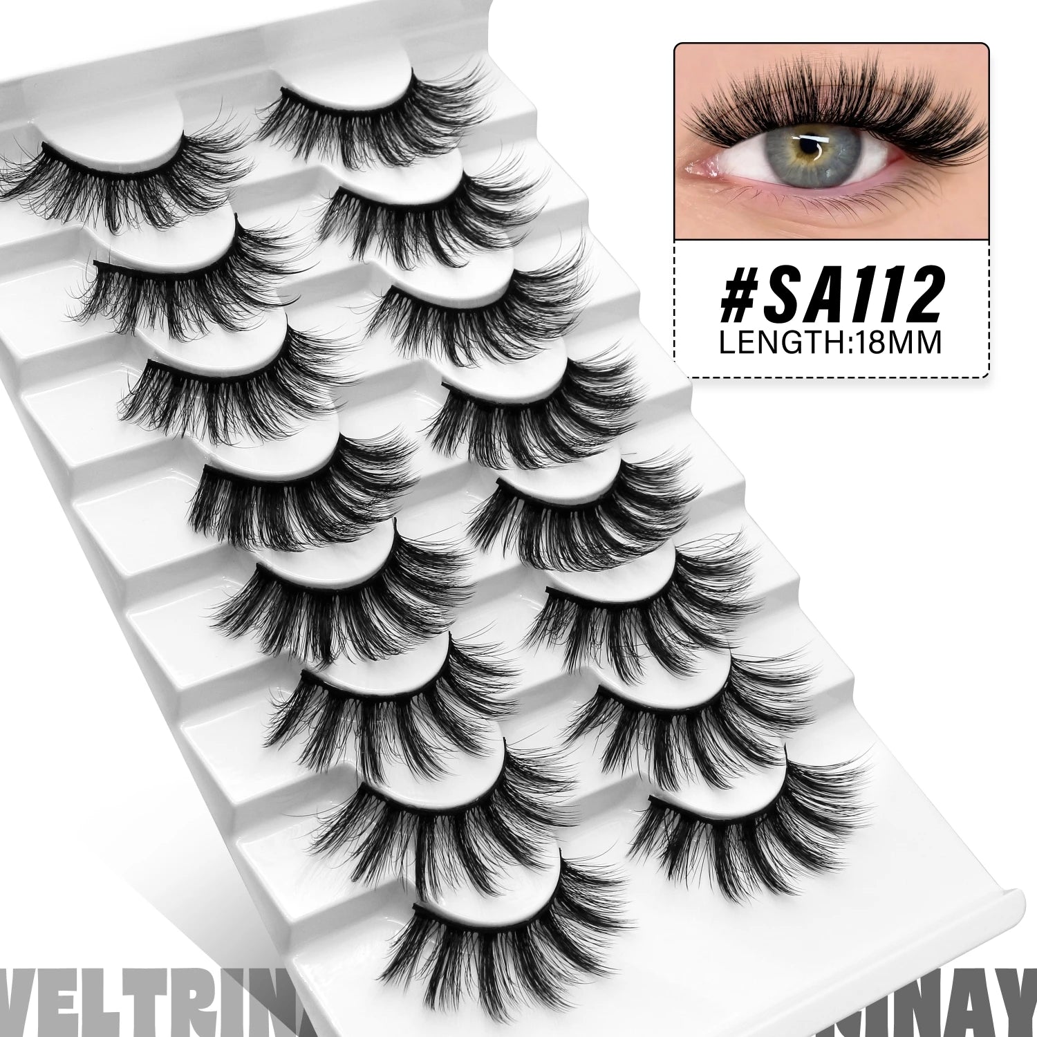 Veltrinay Lashes Mink False Eyelashes Natural Wispy Lashes Soft Faux Mink Lashes Plush False Lashes Makeup
