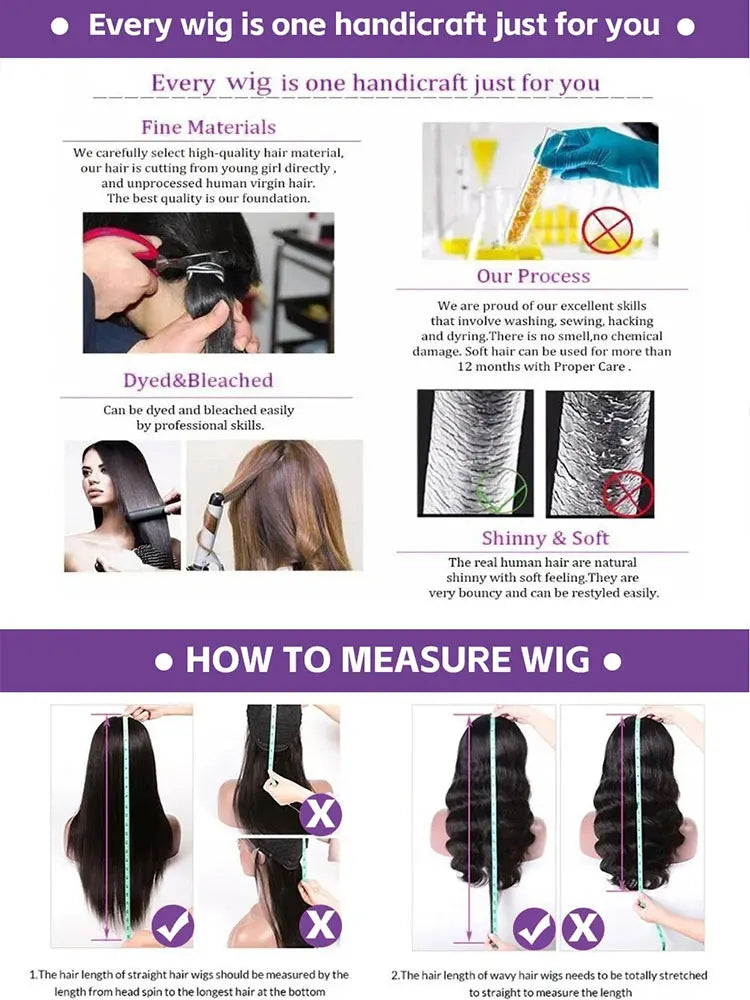 250 Density 13x4 13x6 HD Transparent Lace Frontal Wig Brazilian Wigs Human Hair 5x5 Gluess Wig Bone Straight Hair  For Women