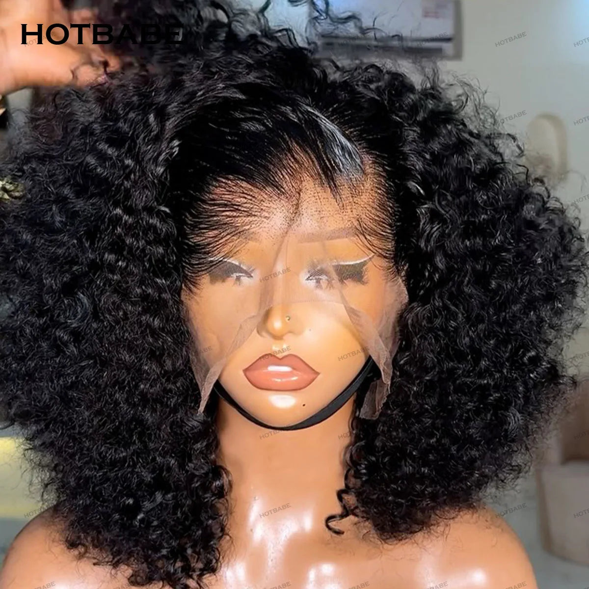 Wear And Go 13×4/13×6 HD Lace Frontal Wigs With Transparent Lace 450 Density Kinky Curly 360 Glueless Wigs Human Hair For Women
