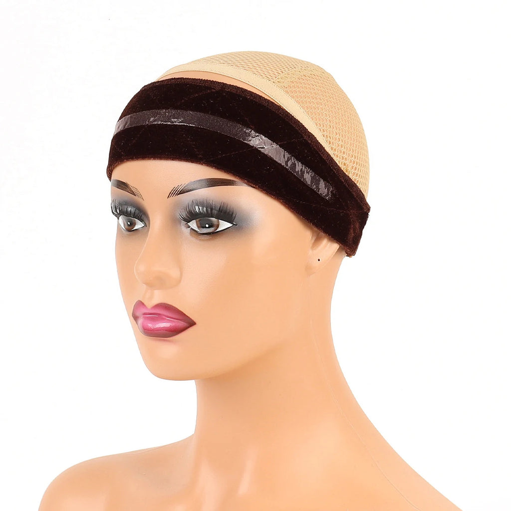 Wig Grip Headband For Lace Frontal Wigs Adjustable Invisible Wig Hair Band Nude Non-Slip Velvet Wig Band To Hold Wigs