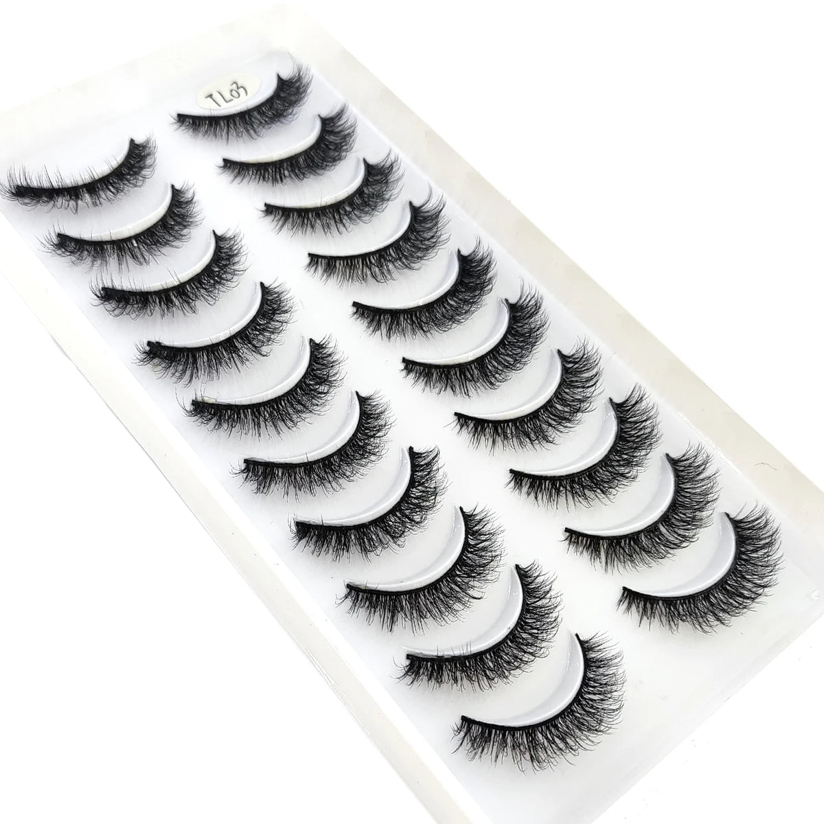 HBZGTLAD 10 pairs of natural fake eyelashes 3D artificial mink eyelashes soft eyelashes extended fake eyelashes long mink eyelas