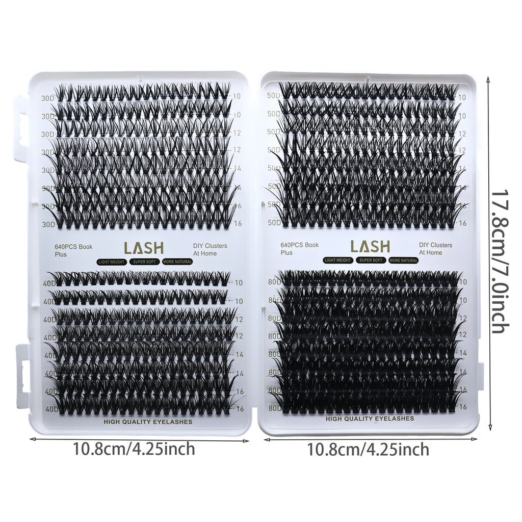 Lash Clusters DIY Eyelash Extensions Mix D Curl Individual Lashes Natural Look Soft Lightweight Cluster Lashes