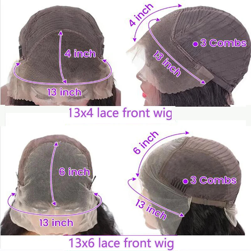 Burgundy Water Wave Human Hair Wigs for Black Women 13X6 13x4 Lace Front Human Hair Wig Remy Curly Human Hair Lace Frontal Wigs