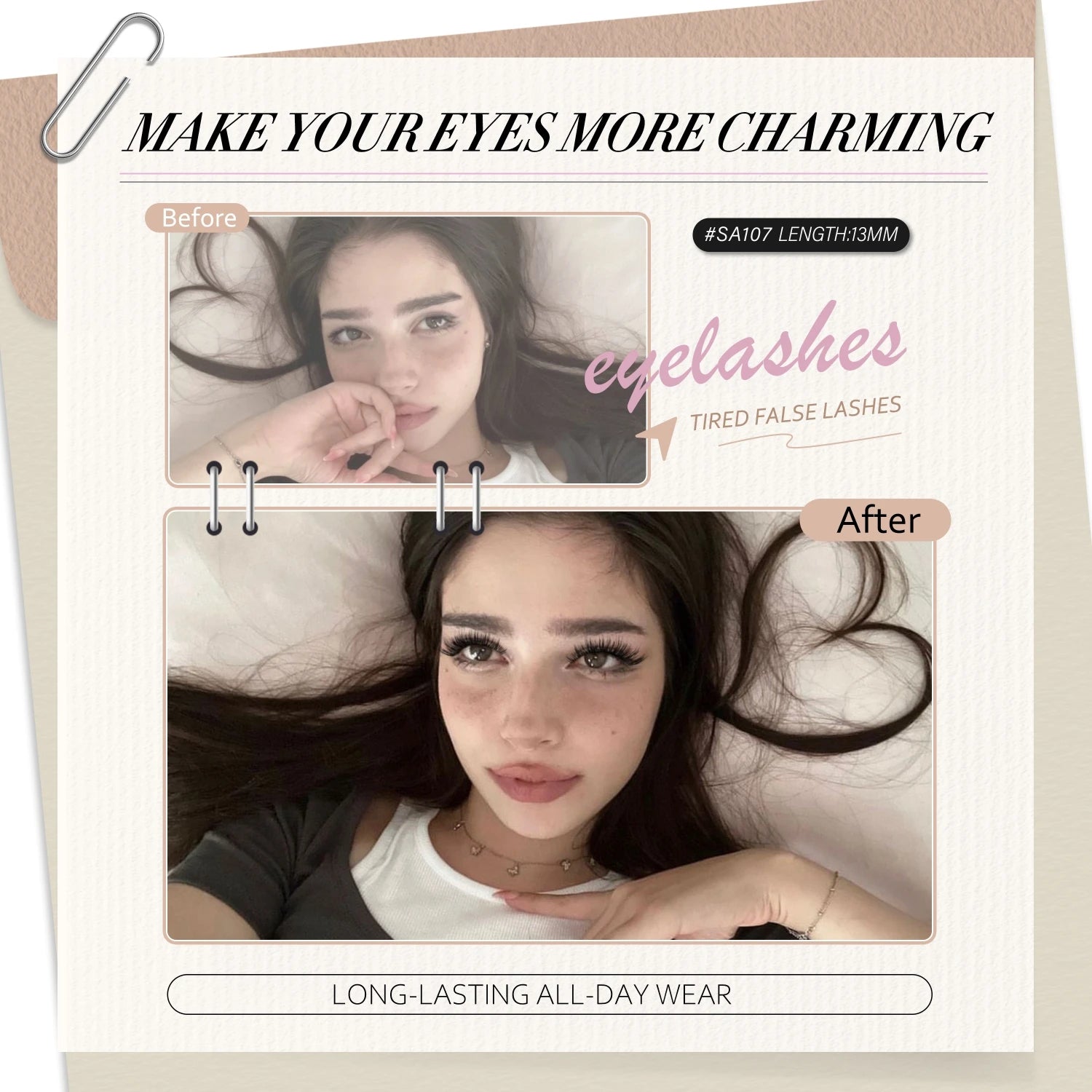 Veltrinay Lashes Mink False Eyelashes Natural Wispy Lashes Soft Faux Mink Lashes Plush False Lashes Makeup