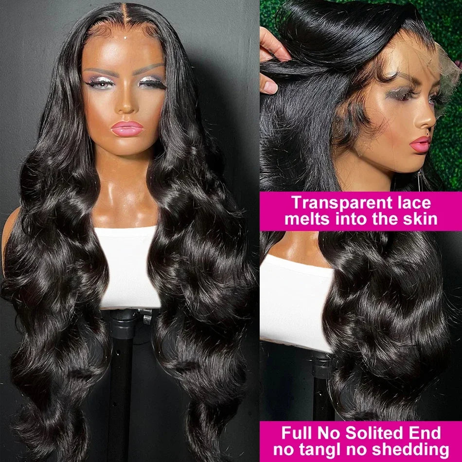 250% Density 30 Inch Body Wave 13x4 13x6 HD Lace Frontal Human Hair Wig For Women Burmese Glueless Front Wig Pre Pluck