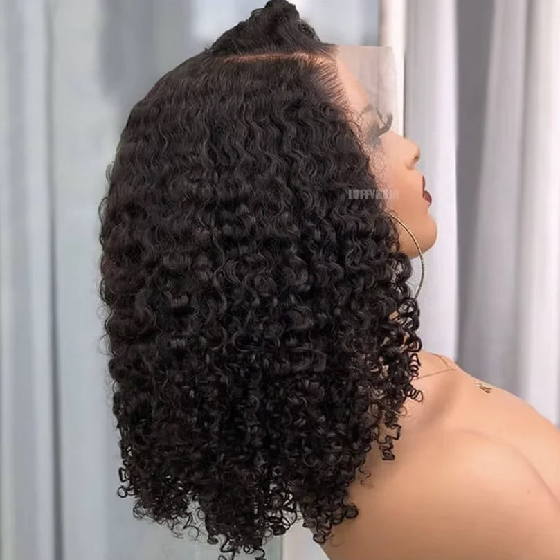 Silk Base Full Lace Wigs with Baby Hair Brazilian Sassy Curly Silk Top Full Lace Human Hair Wigs 16inch 180 Density For Women