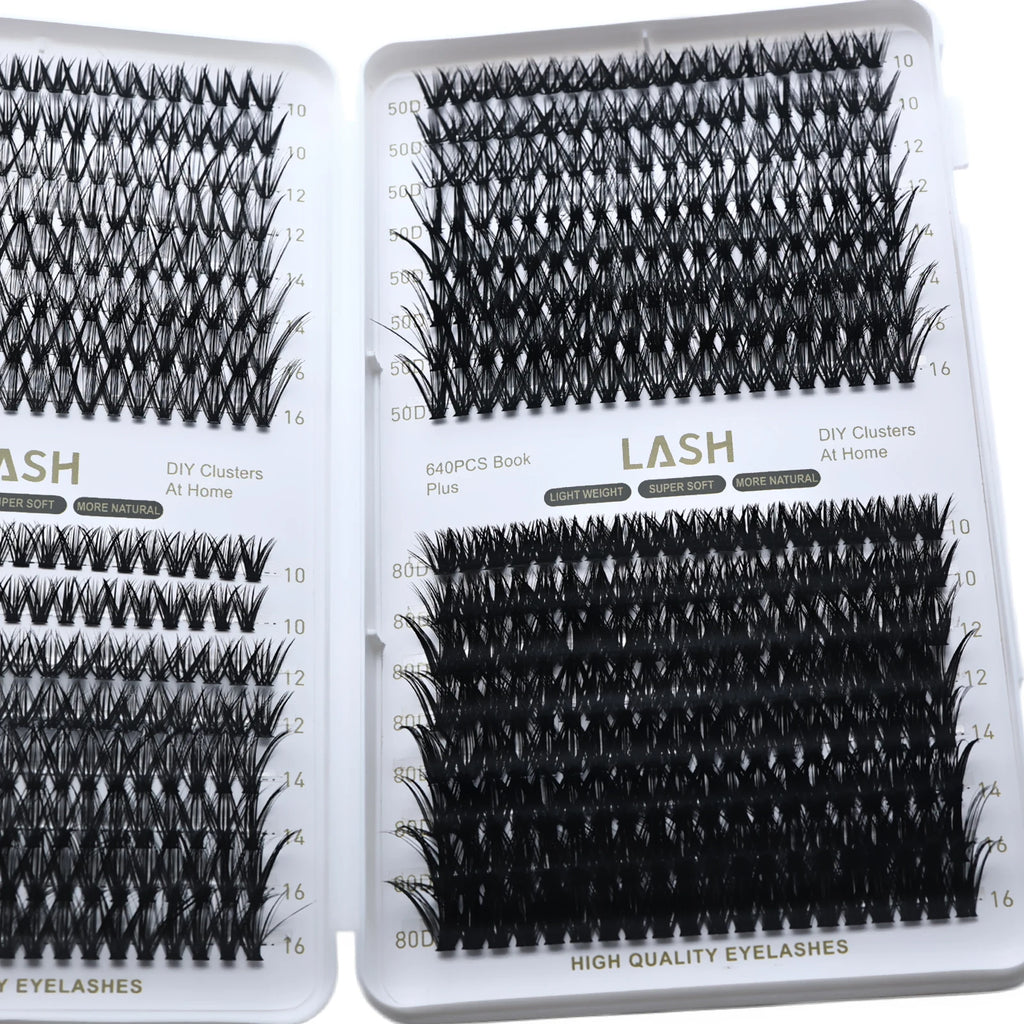 Lash Clusters DIY Eyelash Extensions Mix D Curl Individual Lashes Natural Look Soft Lightweight Cluster Lashes