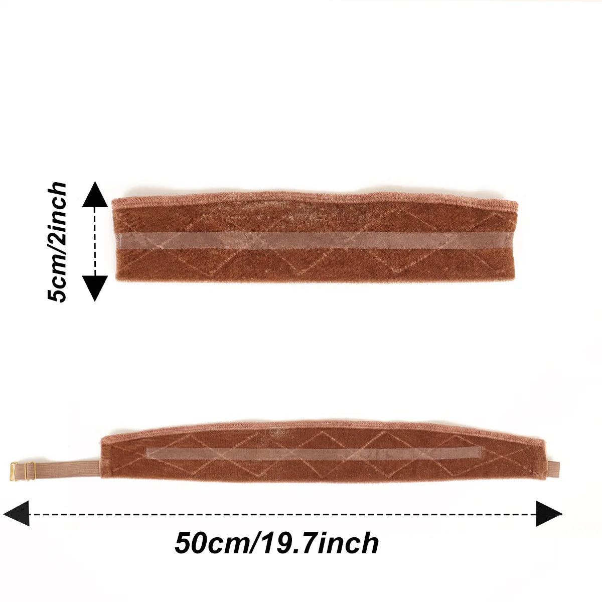 Wig Grip Headband For Lace Frontal Wigs Adjustable Invisible Wig Hair Band Nude Non-Slip Velvet Wig Band To Hold Wigs