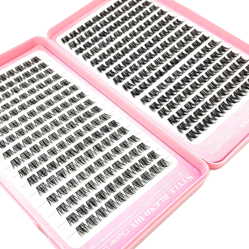 Sharp eyelash clusters dispersed comic style eyelash clusters extended unique pointed clusters anime single eyelashes