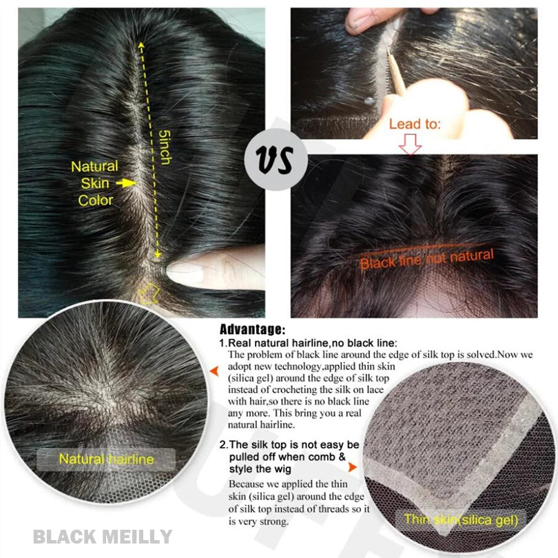 Silk Base Full Lace Wigs with Baby Hair Brazilian Sassy Curly Silk Top Full Lace Human Hair Wigs 16inch 180 Density For Women
