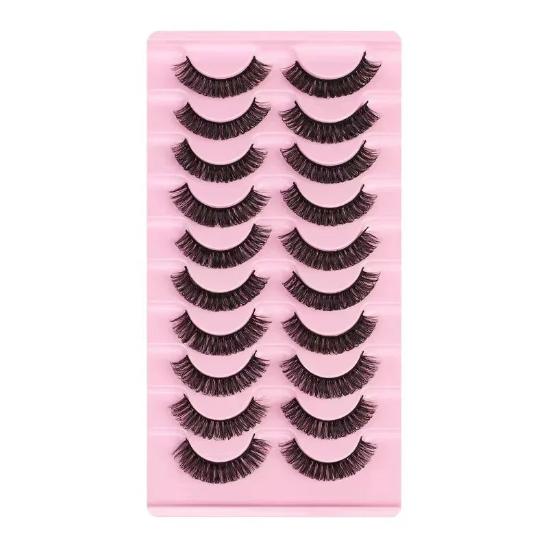 10Pairs 3D Mink Lashes russian strip lash Dramatic False Eyelashes Faux Cils Makeup Wholesale Fake Eyelash Extension maquiagem